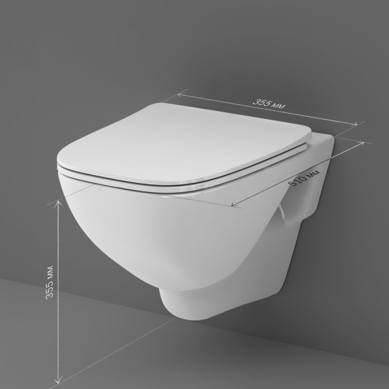 Унитаз AM.PM X-Joy C851701SC подвесной с сиденьем Микролифт
