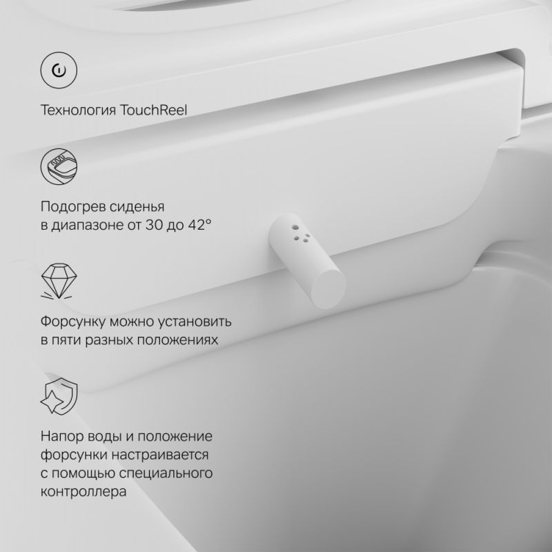 Унитаз-биде AM.PM Inspire V2.0 CCC50A1700SC подвесной с сиденьем Микролифт