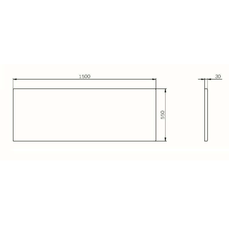 Фронтальная панель для ванны AM.PM Func 150 W84A-150-070W-P Белая