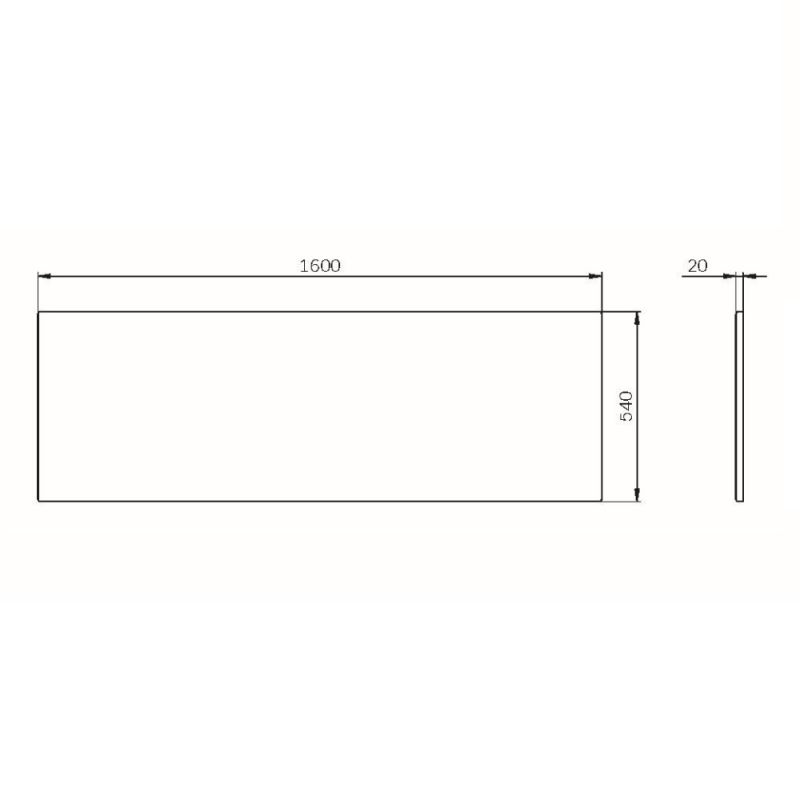 Фронтальная панель для ванны AM.PM Func 160 W84A-160-070W-P Белая