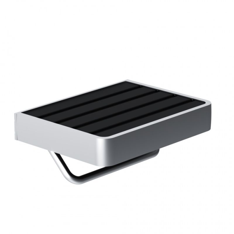 Держатель туалетной бумаги Damixa Jupiter DA77341500 с полкой Черный Хром