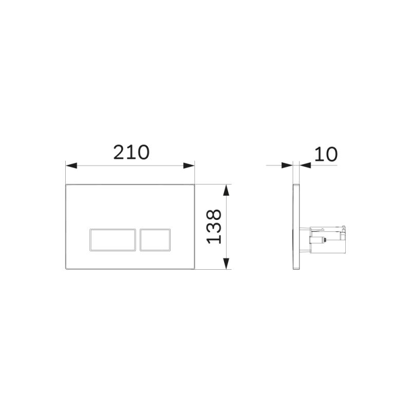 Клавиша Am.Pm Pro S I047001, пневматическая, белый глянцевый