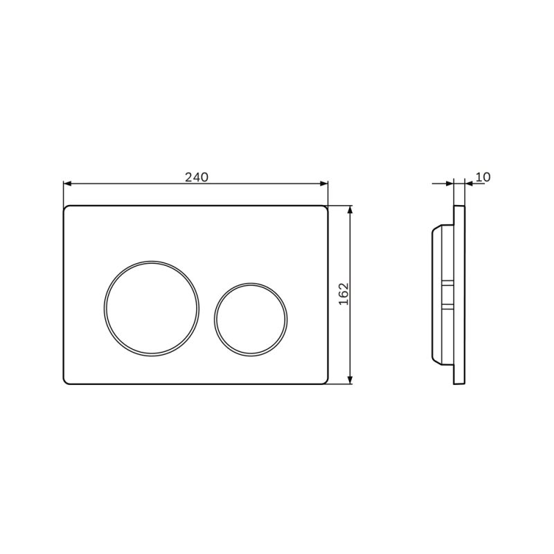 Клавиша Am.Pm PrimeFit L, II090151, механическая, цвет хром