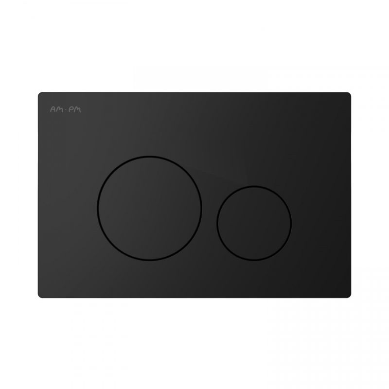 Клавиша Am.Pm Pro L, для инсталляции пневматическая, черный матовый, I049038