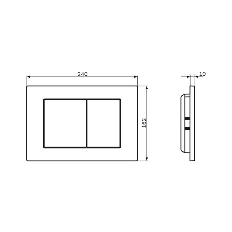 Клавиша Am.Pm PrimeFit S I090251, механическая, цвет хром глянцевый