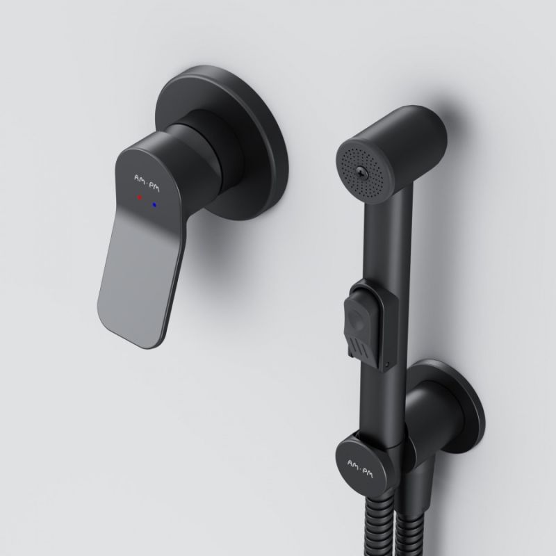 Гигиенический душ со смесителем AM.PM X-Joy F40H85A22 Черный