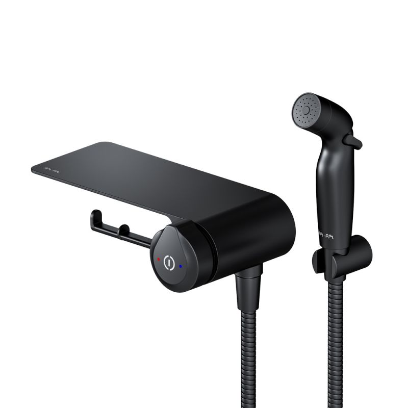 Гигиенический душ со смесителем AM.PM X-Joy TouchReel F0H85A822 Черный матовый