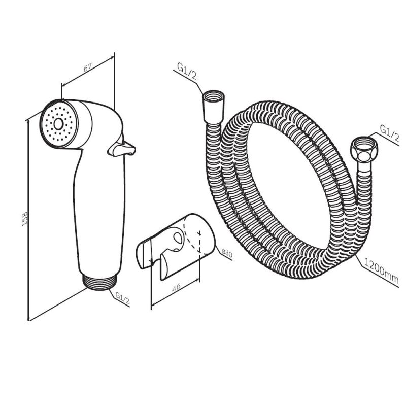 Гигиенический душ AM.PM F0202032 Хром