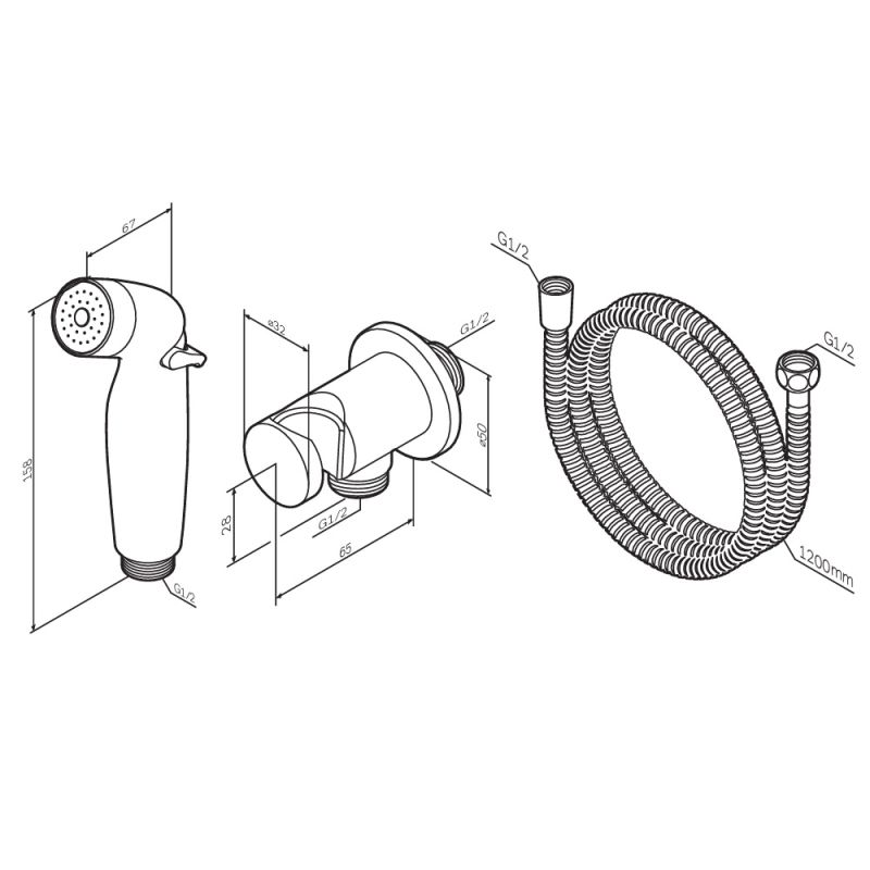 Гигиенический душ AM.PM F0202100 Хром