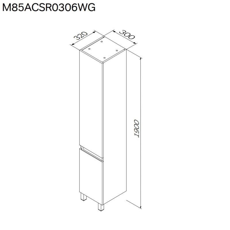 Шкаф пенал AM.PM X-Joy 30 M85ACHR0306WG подвесной Белый глянец