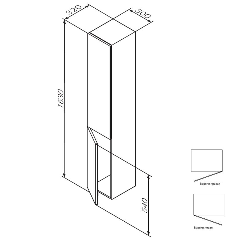 Шкаф пенал AM.PM Inspire V2.0 40 M50ACHX0406WM Белый матовый
