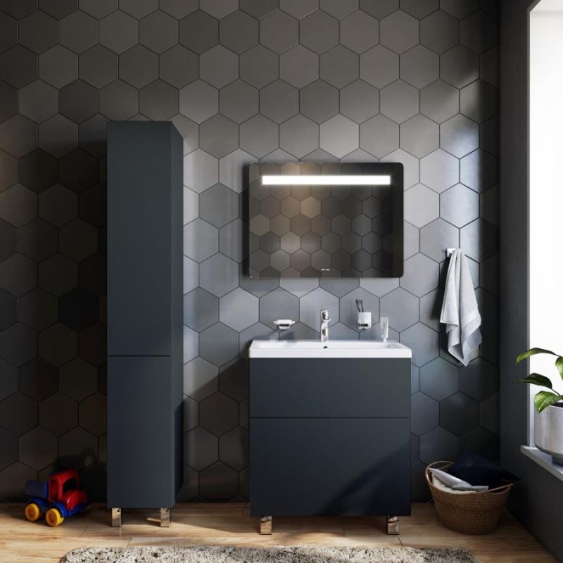 Шкаф пенал AM.PM Gem 30 R M90CHR0306BM подвесной Черный матовый