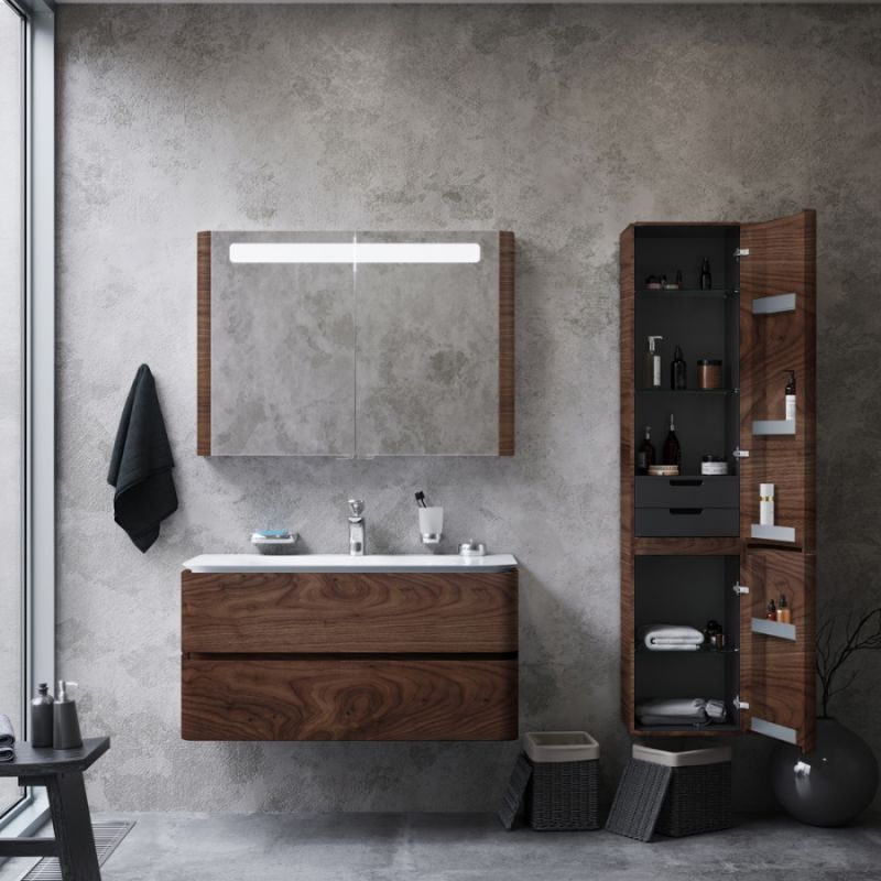 Шкаф пенал AM.PM Sensation 40 L M30CHL0406TF подвесной Табачный дуб