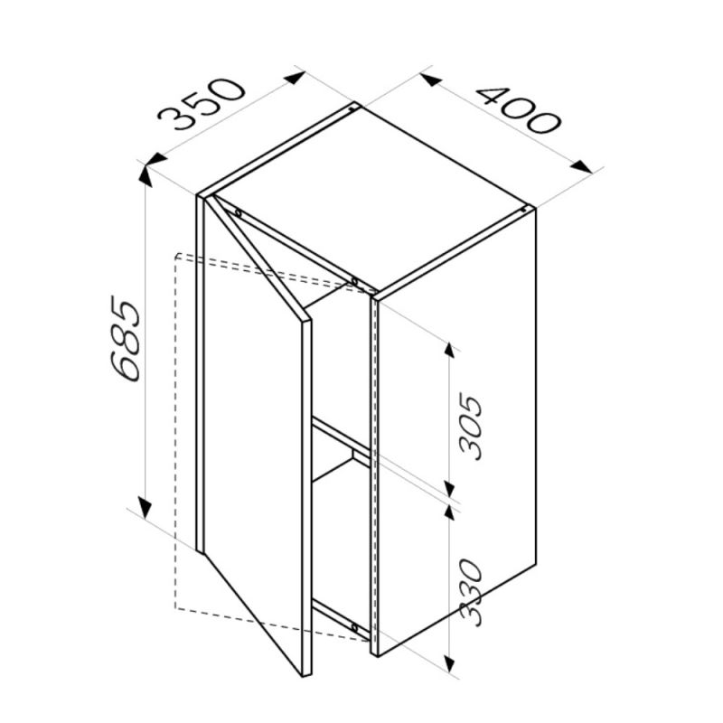 Ниша для пенала AM.PM Func 60 M8FOH0601WM Белая матовая