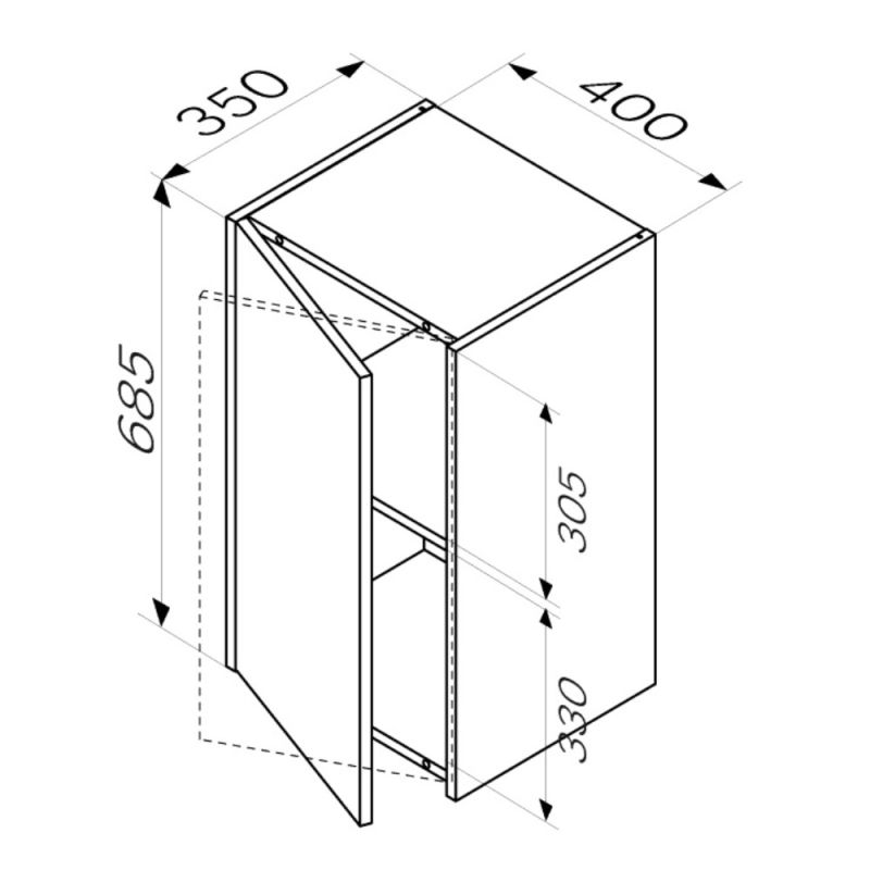 Подвесной шкаф AM.PM Func 60 M8FCH06029WG Белый глянцевый