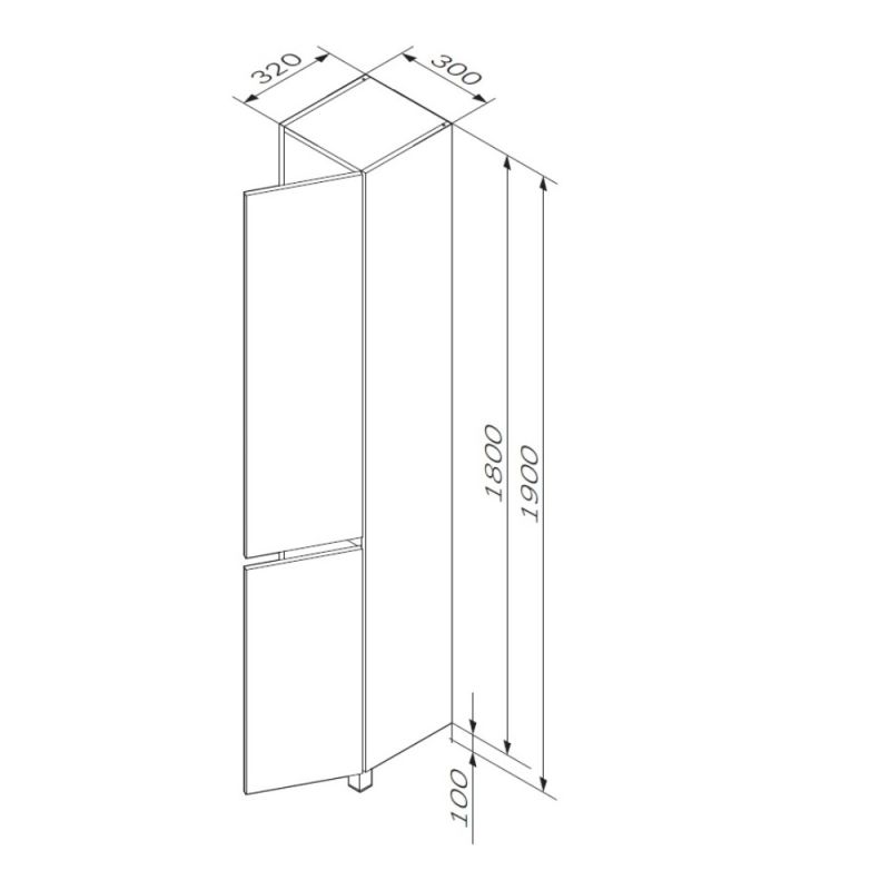 Подвесной шкаф AM.PM Func 60 M8FCH06029WM Белый матовый