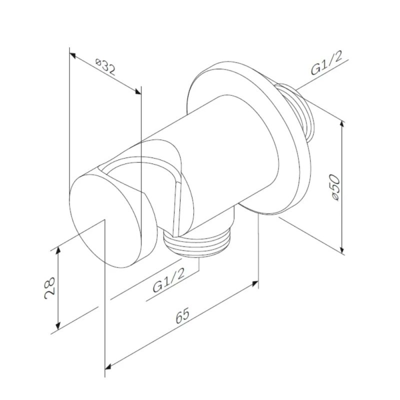 Шланговое подключение AM.PM F0602100 Хром