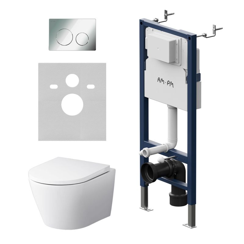 Унитаз с инсталляцией Am.Pm Sense IS90151.741701