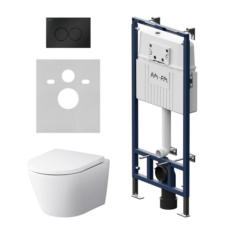 Унитаз с инсталляцией Am.Pm Sense IS100138.741701