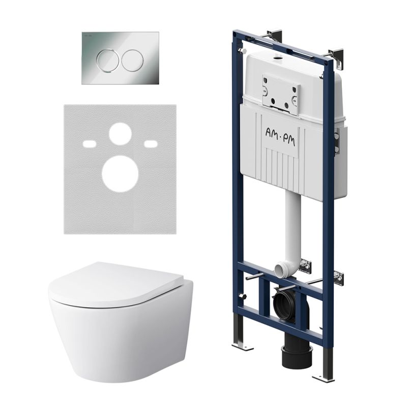 Унитаз с инсталляцией Am.Pm Sense IS100151.741701