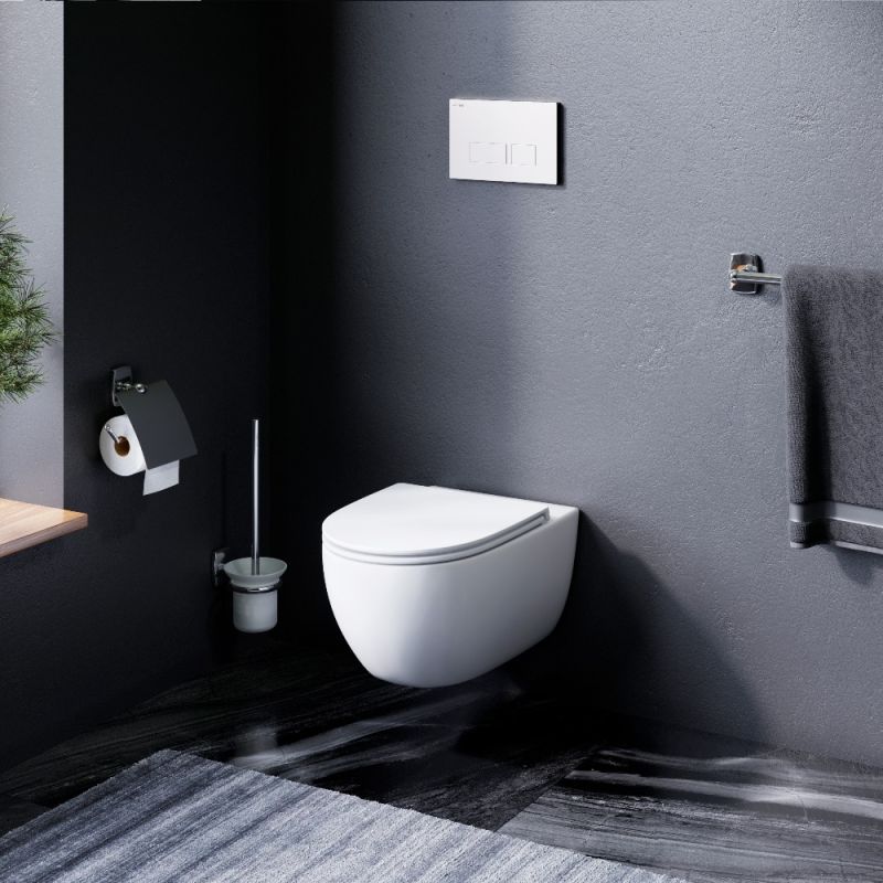 Комплект унитаза с инсталляцией AM.PM Awe FlashClean IS47001.111700 с сиденьем Микролифт и Белой клавишей смыва