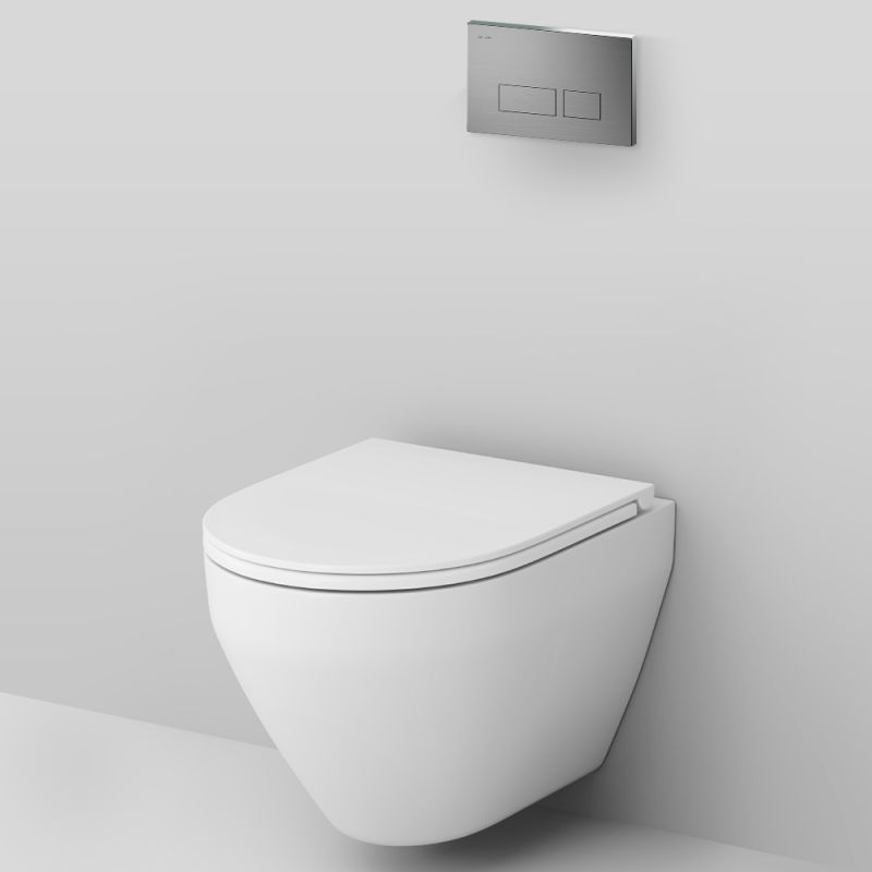 Комплект унитаза с инсталляцией AM.PM Spirit V2.0 FlashClean IS47031.701700 с сиденьем Микролифт и клавишей смыва Никель матовый