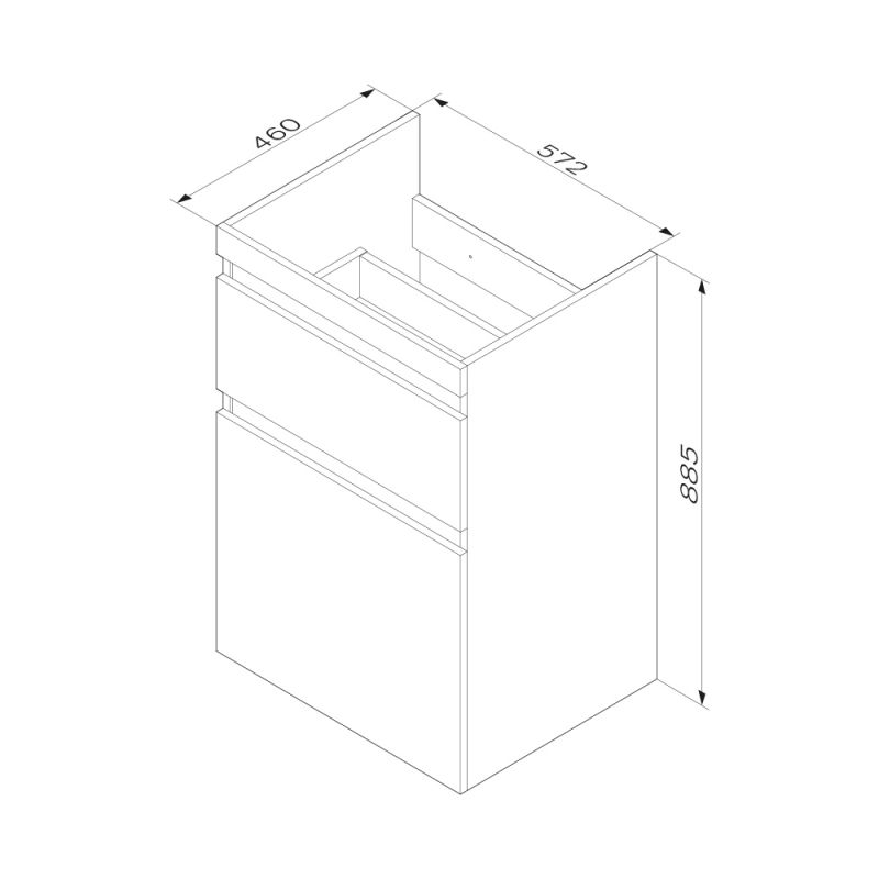 Тумба под раковину AM.PM X-Joy 60 M85AFSX0602WG Белый глянец Светлое дерево