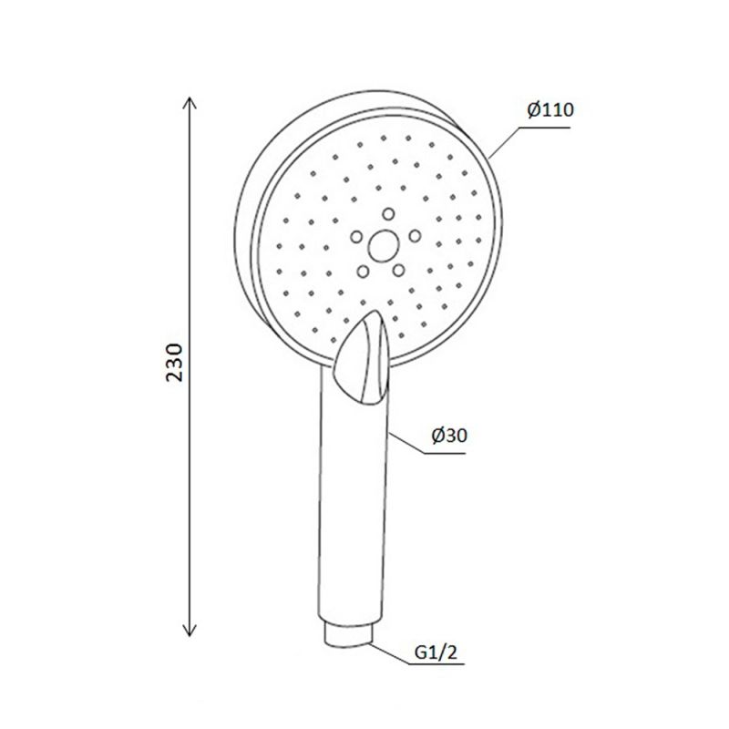 Душевая лейка RedBlu by Damixa Origin One 2.0 918100200 Хром