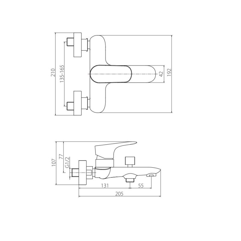 Смеситель для ванны и душа RedBlu by Damixa Palace Grand 461000000 Хром