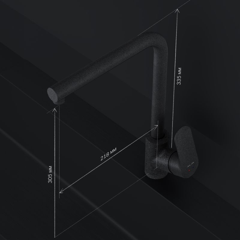 Смеситель для кухни AM.PM Like F8005022 Черный матовый