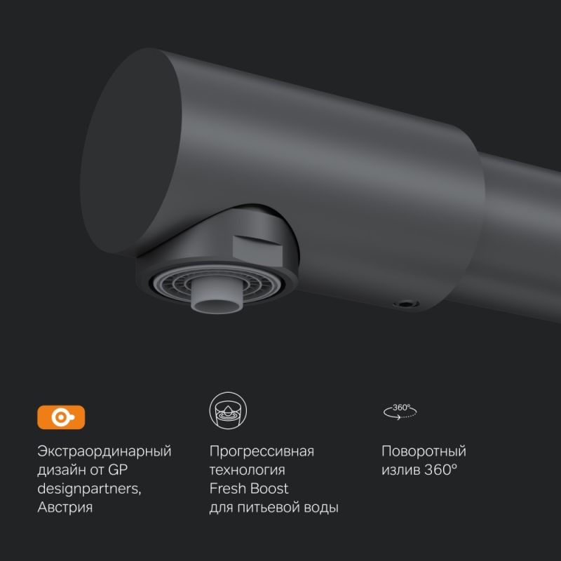 Смеситель для кухни AM.PM Like F8005722 Черный