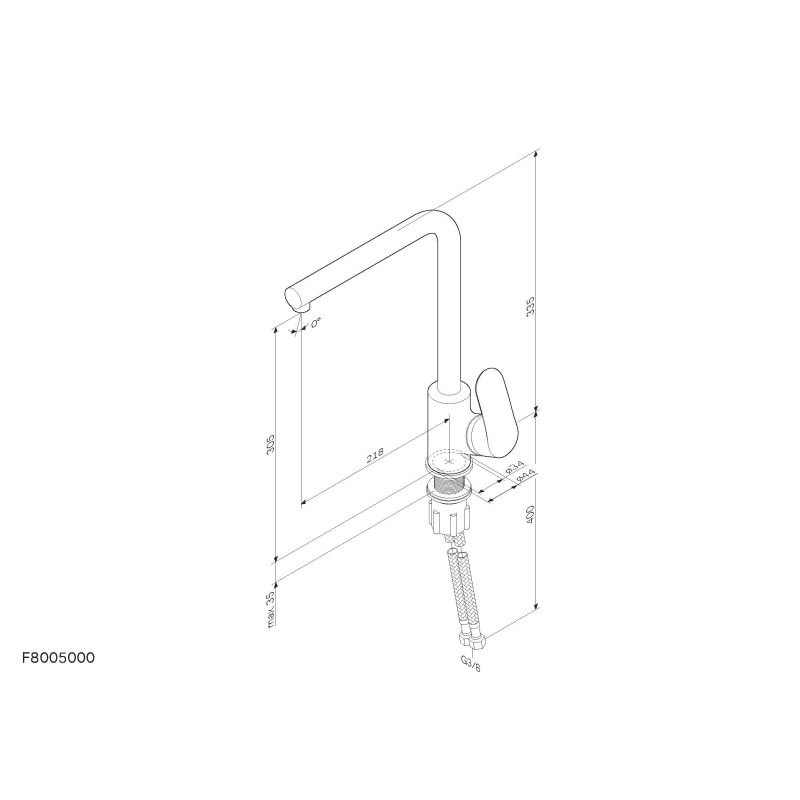 Смеситель для кухни AM.PM Like F8005000 Хром