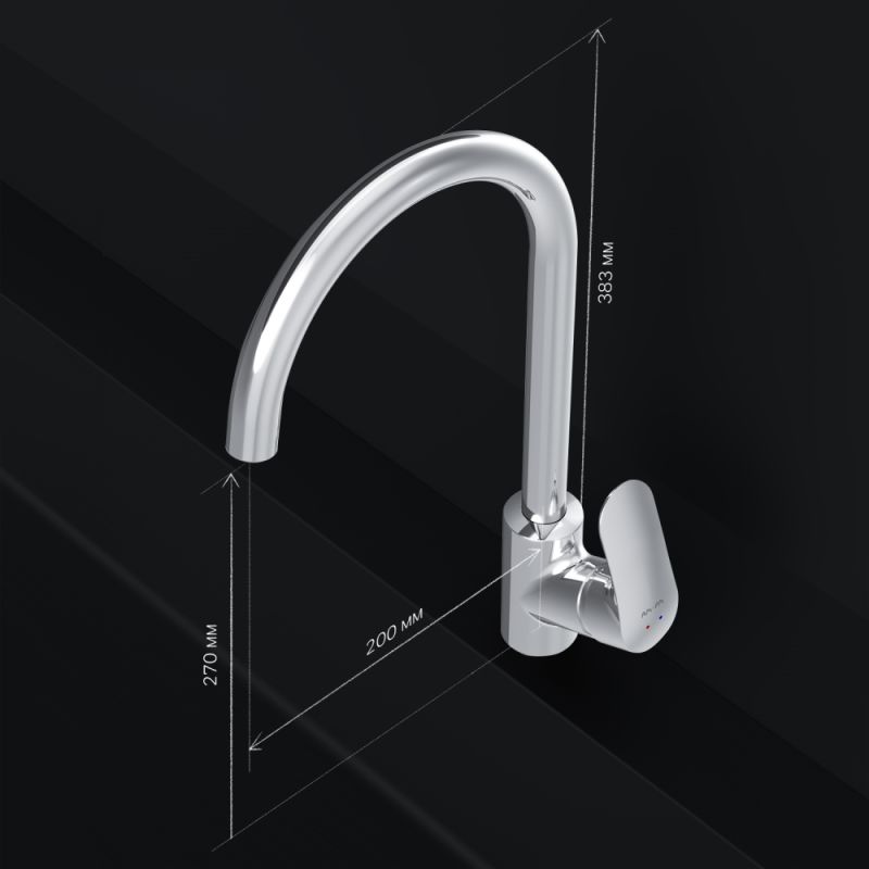 Смеситель для кухни AM.PM Like F8007100 Хром