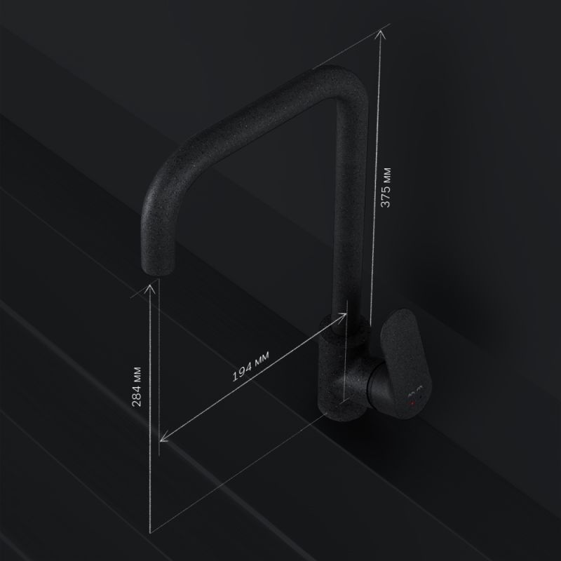 Смеситель для кухни AM.PM Like F8006022 Черный