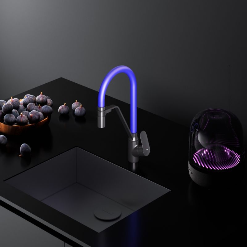 Смеситель для кухни AM.PM Like F8007827 Черный матовый Синий