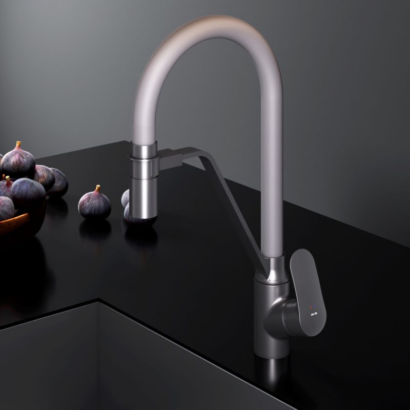 Смеситель для кухни AM.PM Like F8007825 Черный матовый Серый