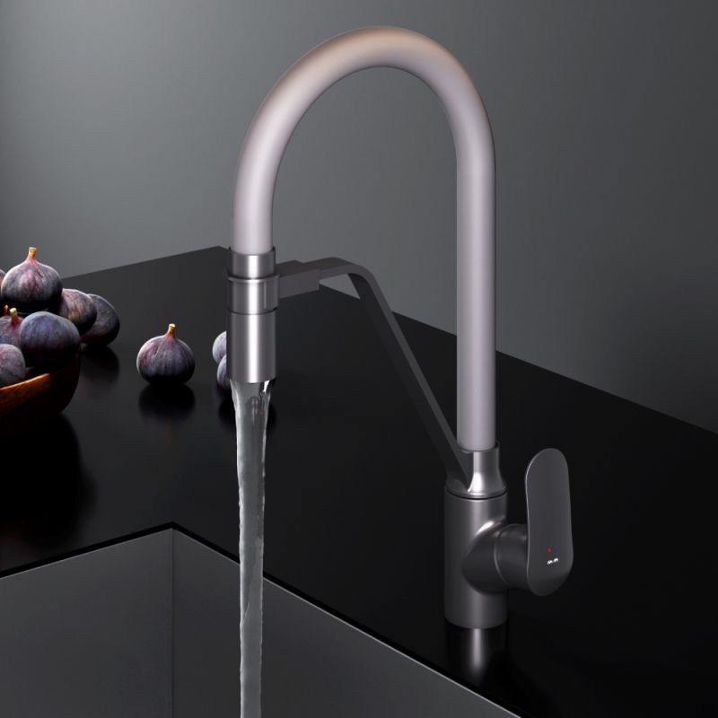 Смеситель для кухни AM.PM Like F8007825 Черный матовый Серый