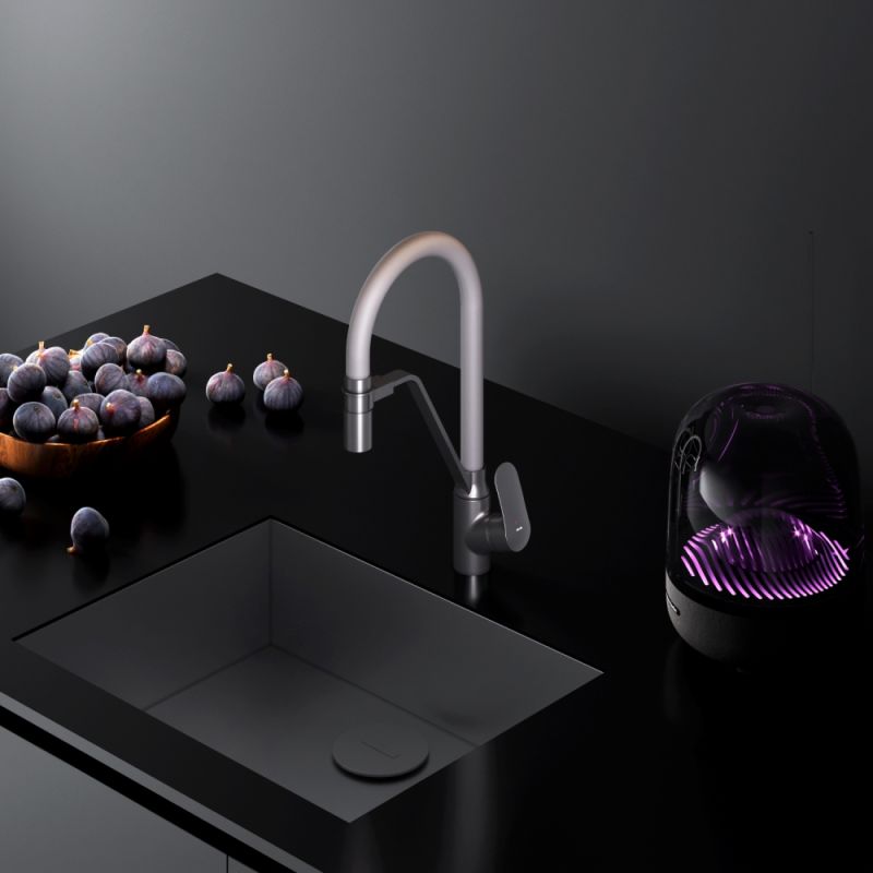 Смеситель для кухни AM.PM Like F8007825 Черный матовый Серый