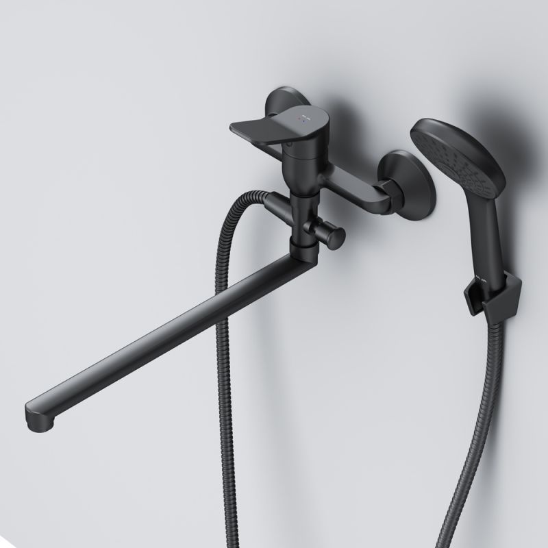 Смеситель для ванны и душа AM.PM X-Joy F85A90122 универсальный Черный матовый