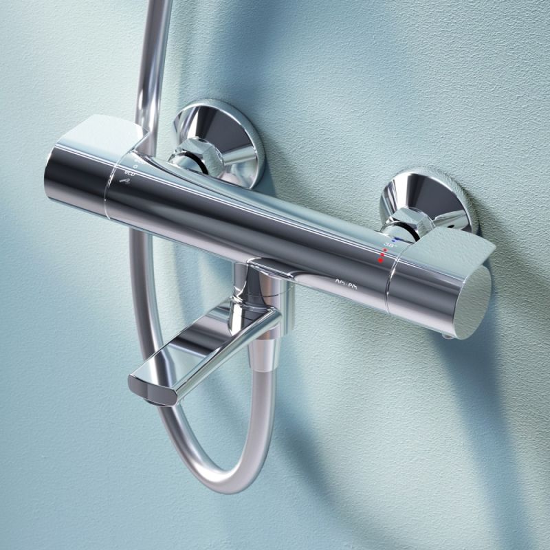 Смеситель для ванны и душа AM.PM X-Joy F85A50000 с термостатом Хром