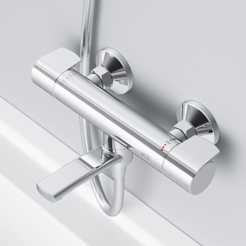 Смеситель для ванны и душа AM.PM X-Joy F85A50000 с термостатом Хром
