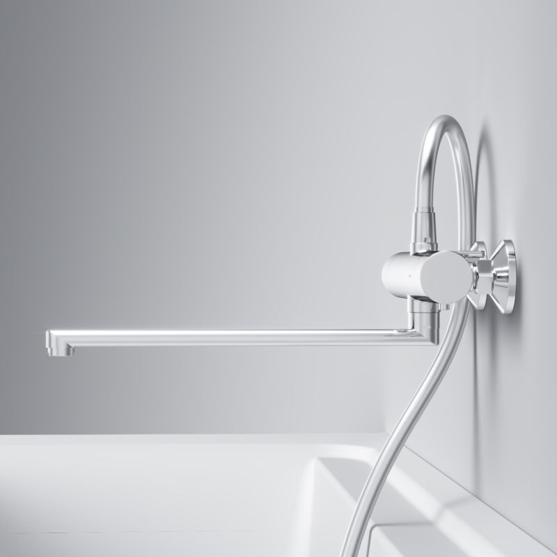 Смеситель для ванны и душа AM.PM X-Joy F85A50900 универсальный с термостатом Хром