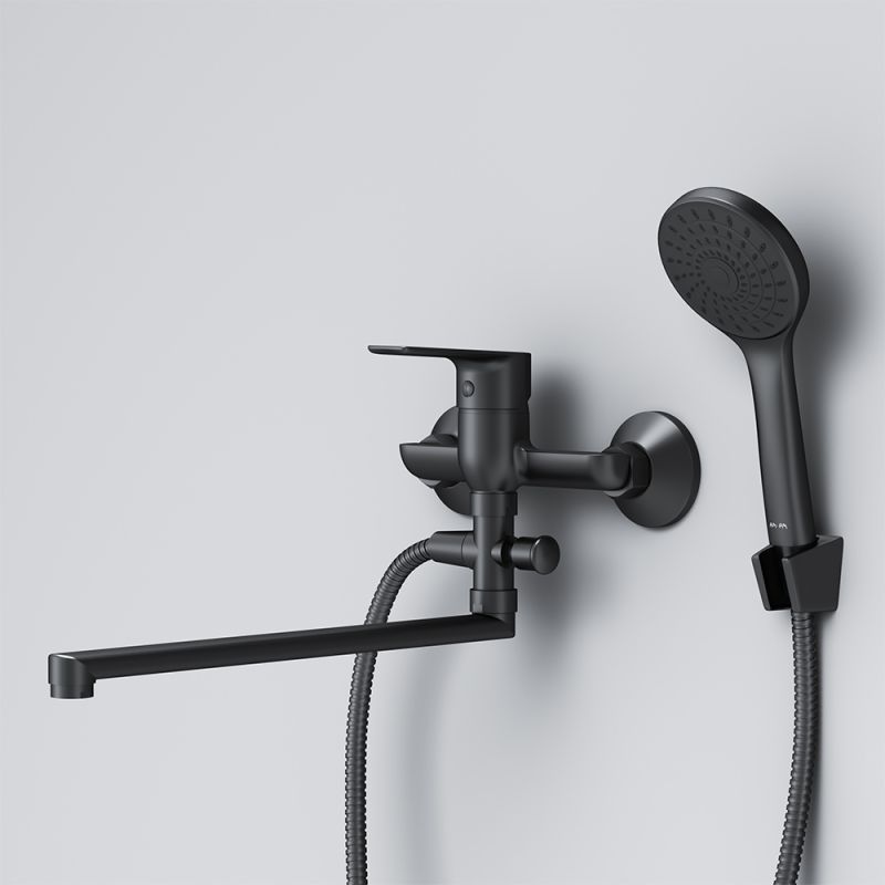 Смеситель для ванны и душа AM.PM Gem F90A90122 универсальный Черный матовый