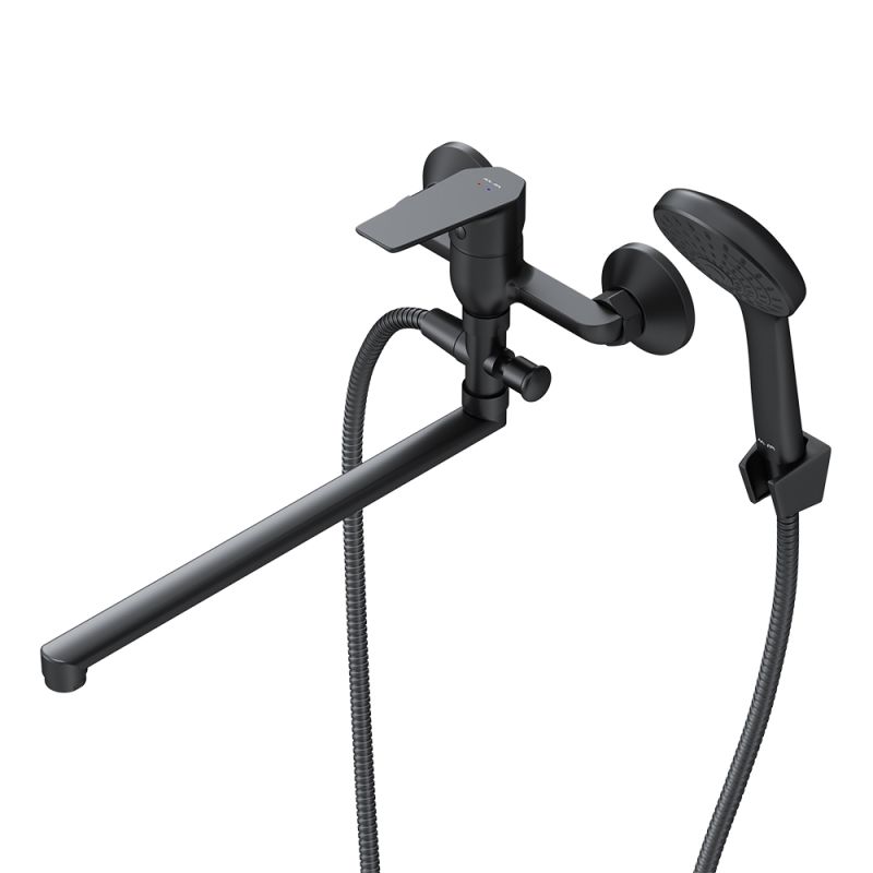 Смеситель для ванны и душа AM.PM Gem F90A90122 универсальный Черный матовый