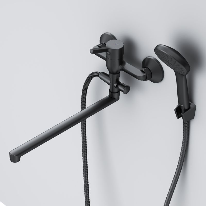 Смеситель для ванны и душа AM.PM X-Joy F85B90122 универсальный Черный матовый