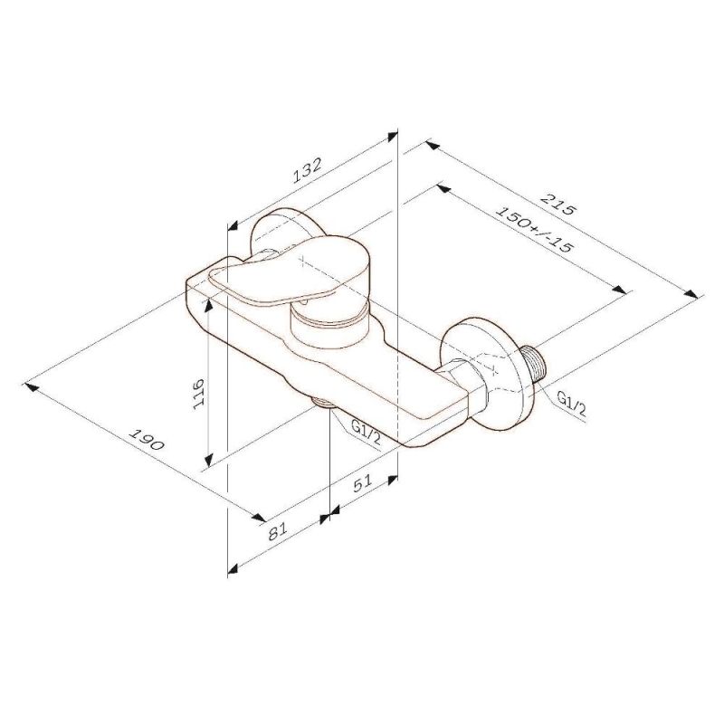 Смеситель для душа AM.PM X-Joy F85A20033 Белый