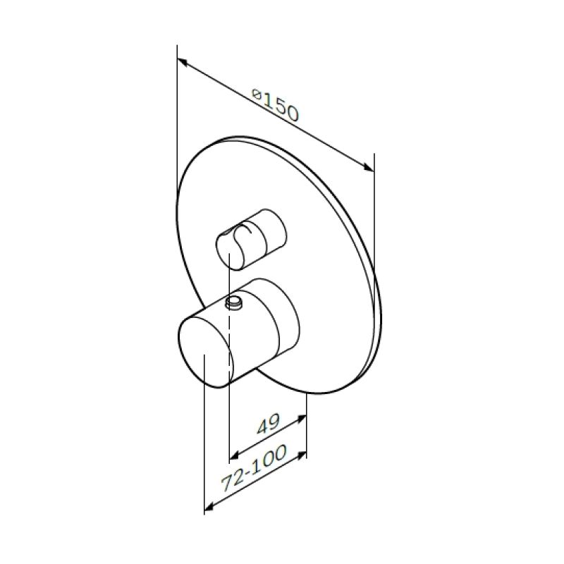 Смеситель для душа AM.PM Like F8075600 с термостатом Хром