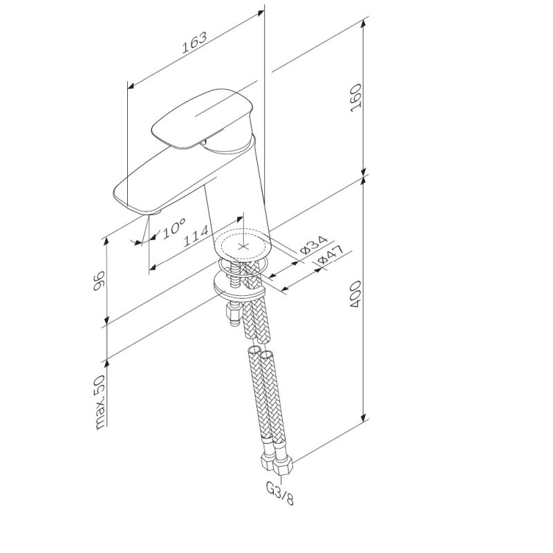 Смеситель для раковины AM.PM Spirit V2.1 F71A02100 Хром