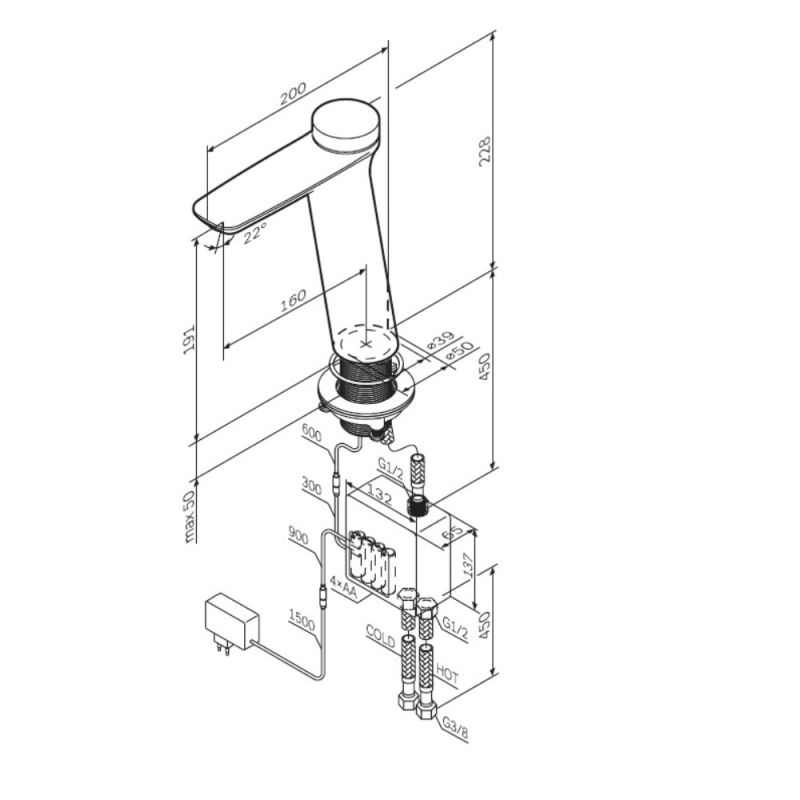 Смеситель для раковины AM.PM Inspire 2.0 TouchReel F50A92400 Хром