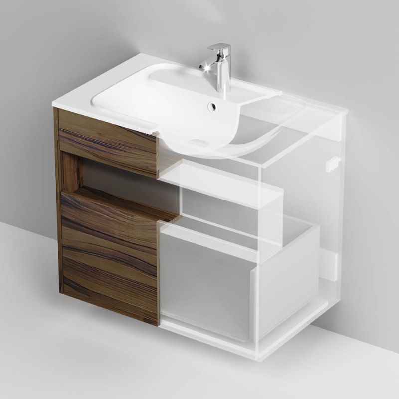 Тумба под раковину AM.PM Func 80 M8FFUX0801OF подвесная Дуб крафт